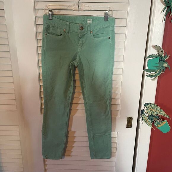 J CREW | mint green corduroy pants 26 - Picture 1 of 9